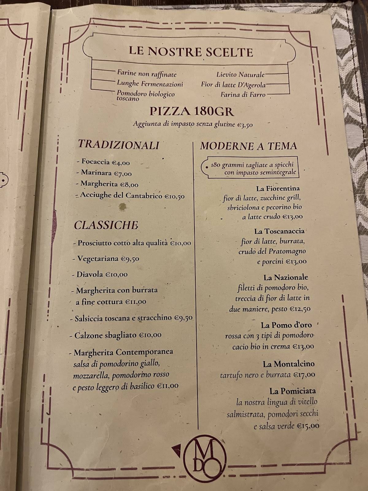 Menu di MANOD'OPERA 