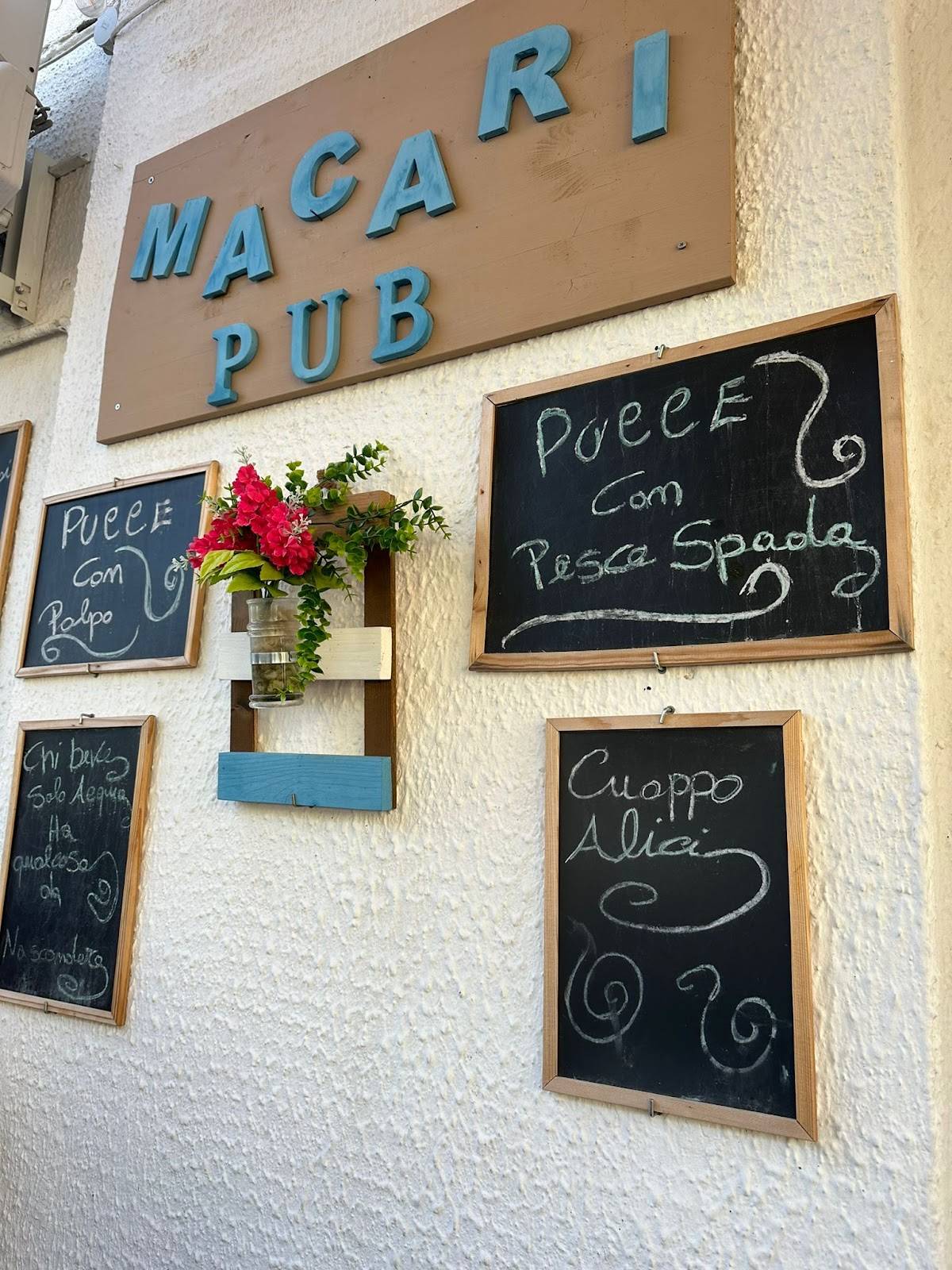 Menu de Macari Pub
