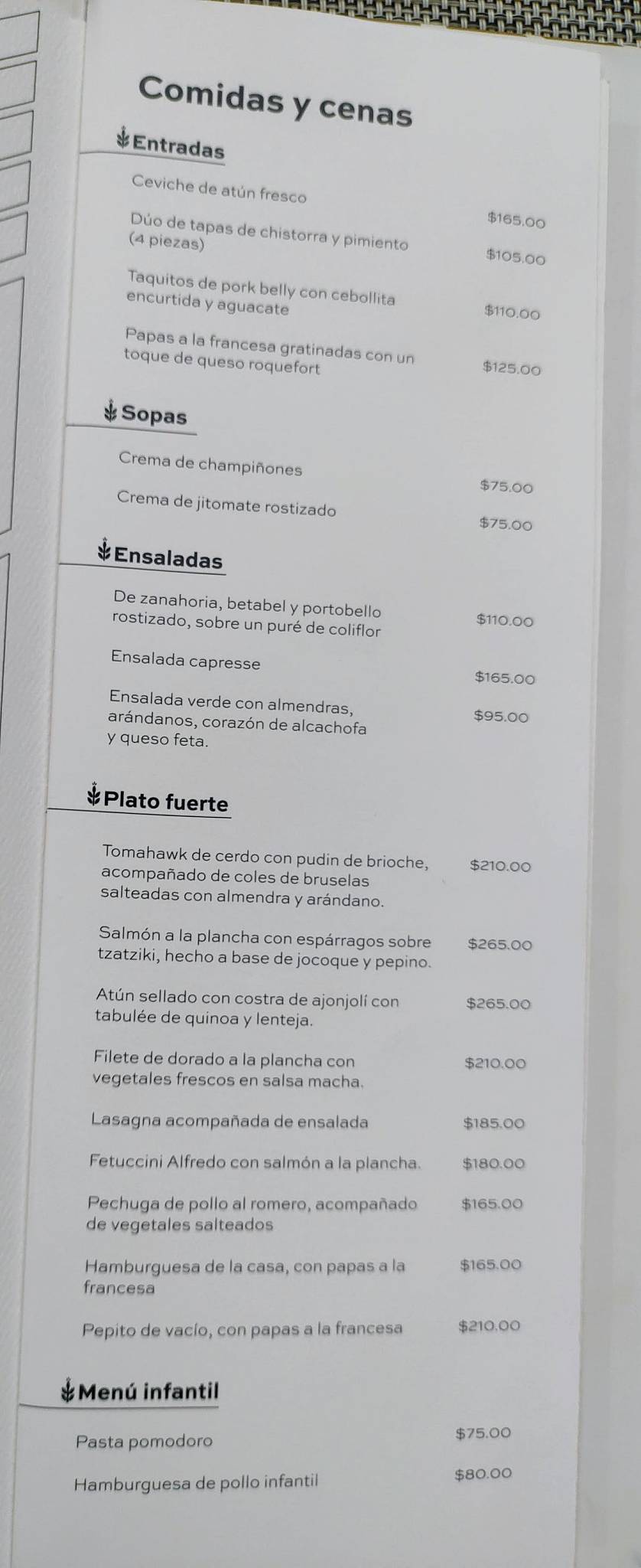 Carta del restaurante Madelina Cocina & Pan, Zapopan
