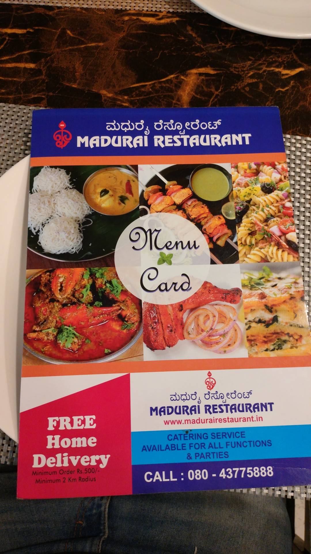 Madurai Restaurant menu