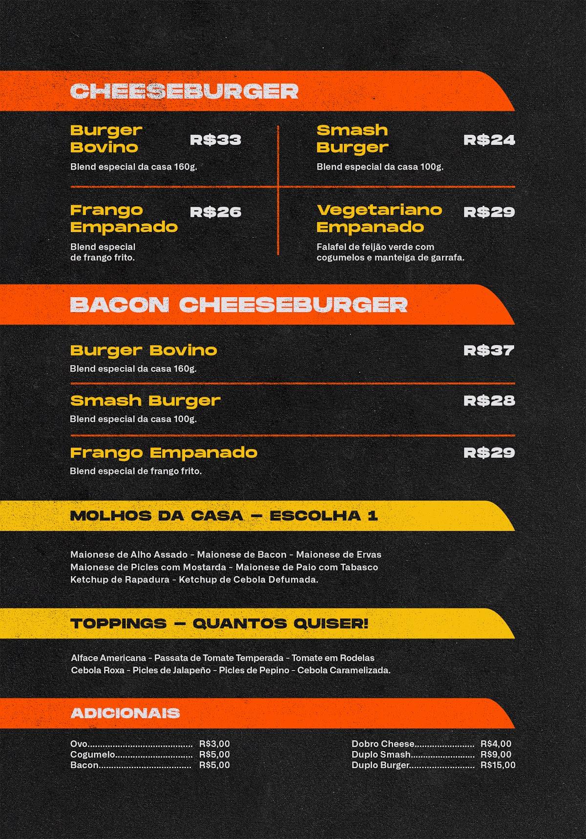 Mafuá Burger cardápio