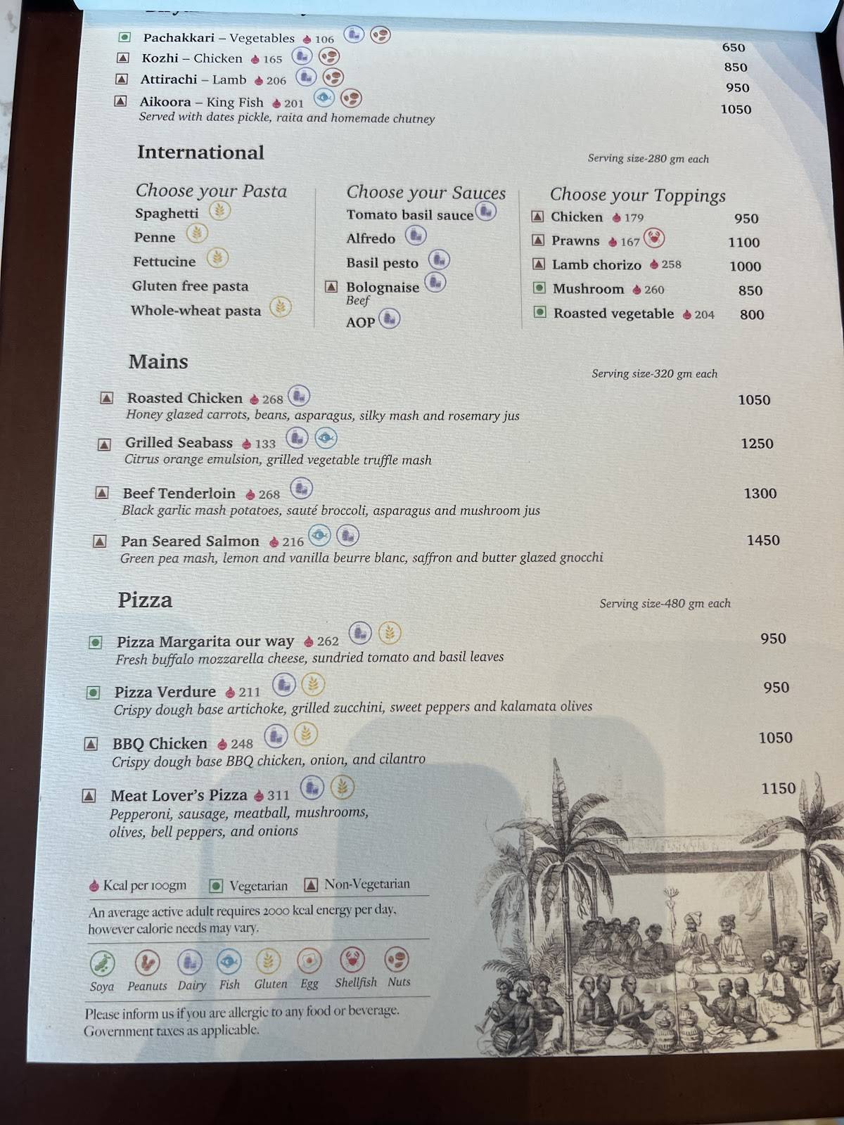 Malabar Cafe menu