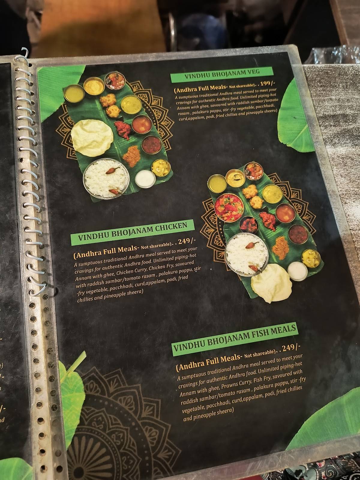 Mana Andhra ruchullu- Authentic Telugu food menu