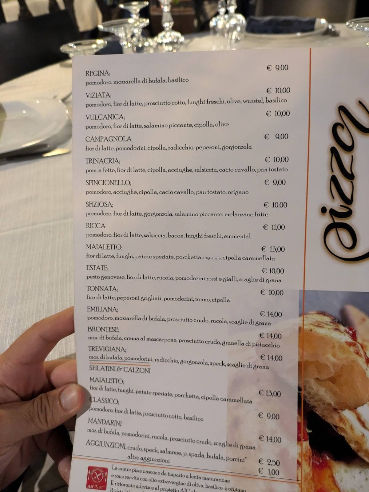 Menu di Mandarini Ristorante - Pizzeria 