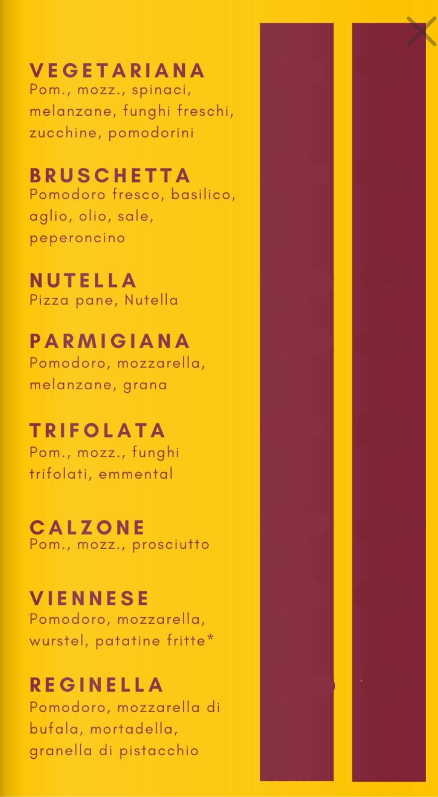 Menu di Manidas Pizzeria & Barbecue 