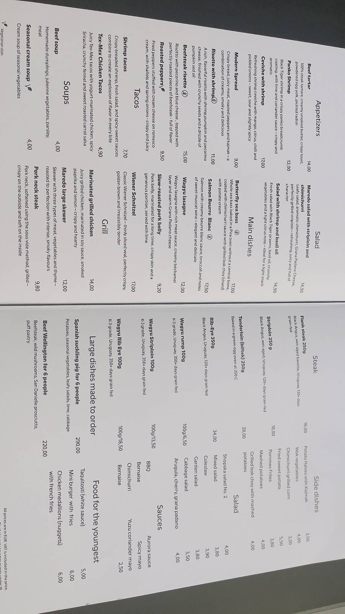 Menu di Maredo grill 