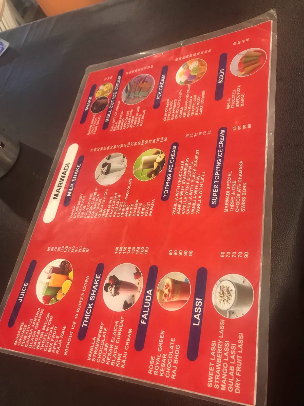 Marwadi Food Corner menu