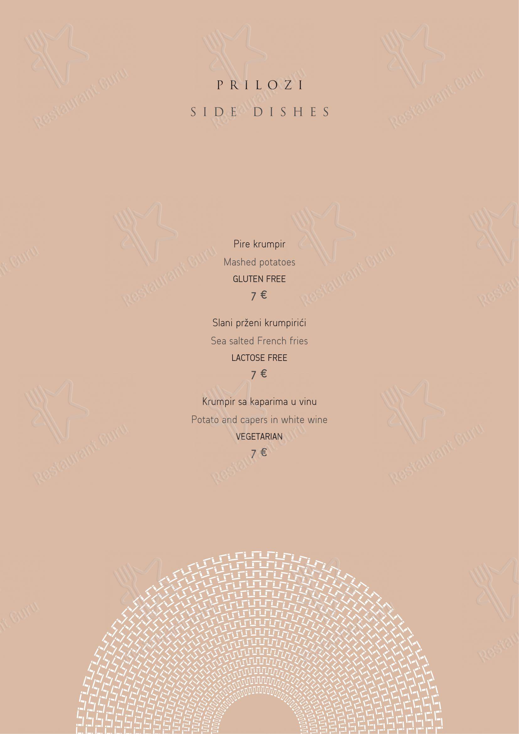 Menu bar per Restaurant Mediterraneo in Rovigno