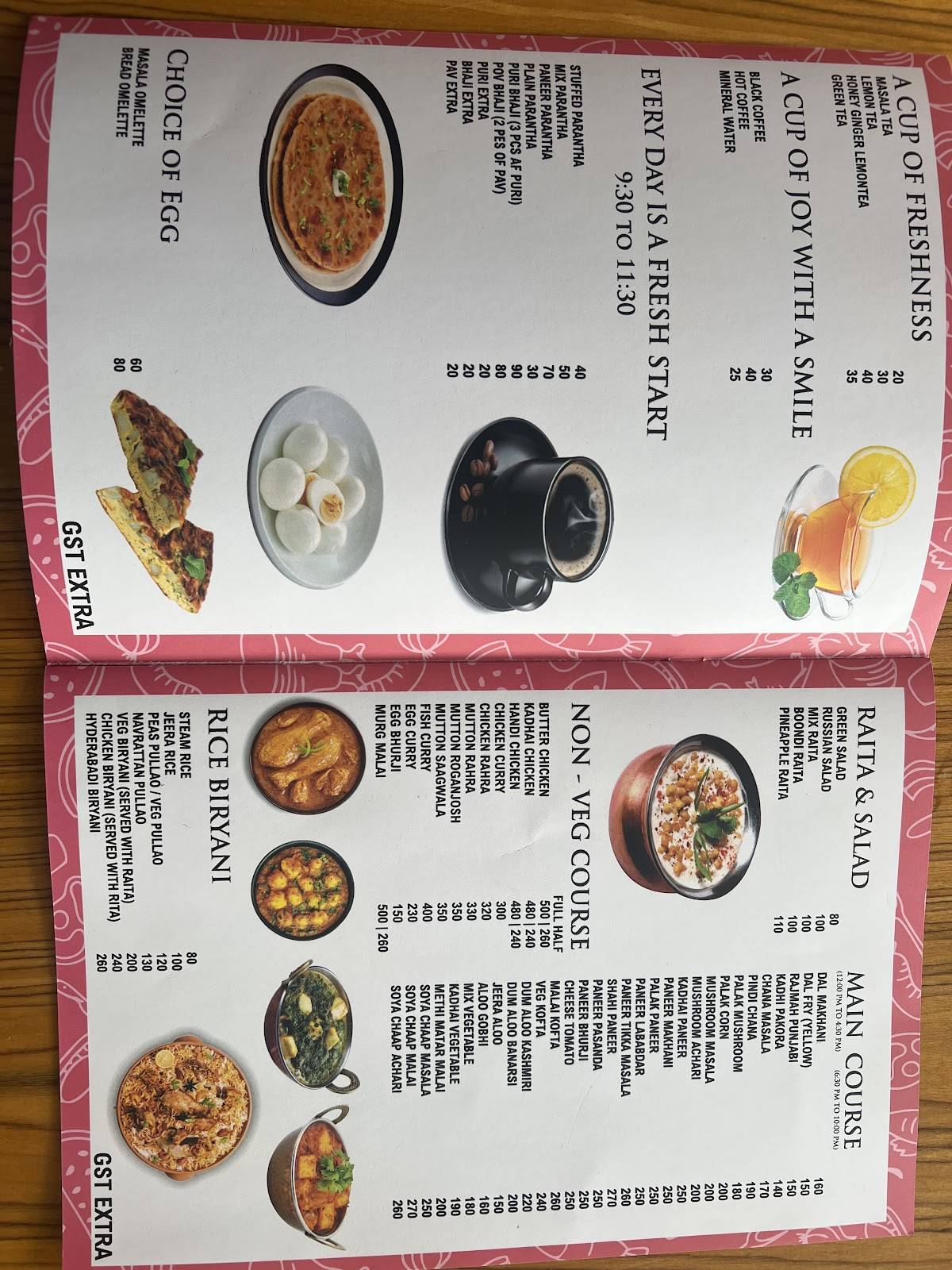 Mehta Food Hub menu