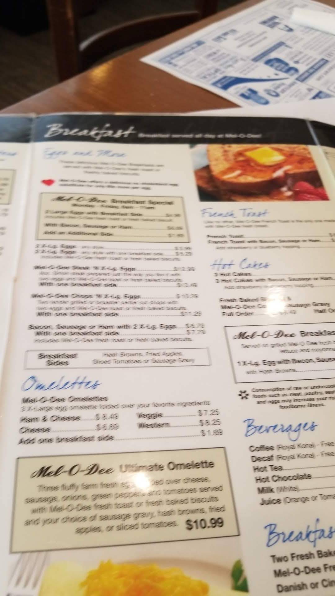 Menu at MelODee Restaurant & Catering, New Carlisle
