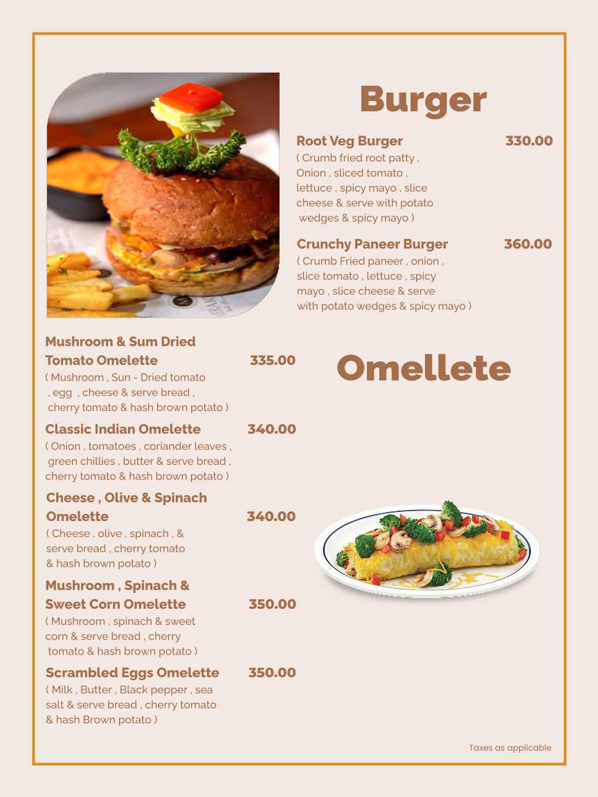 Meraki and Company menu