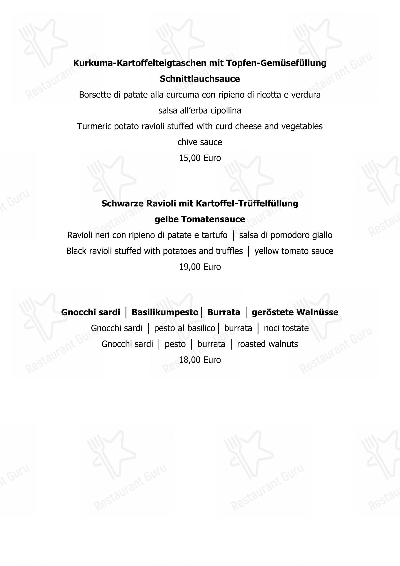 Restaurant Mondschein in Sesto - Menu