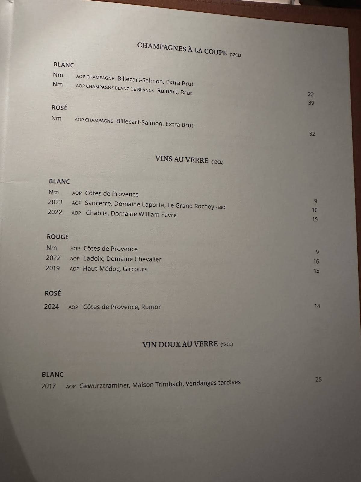 Menu de NESPO Restaurant