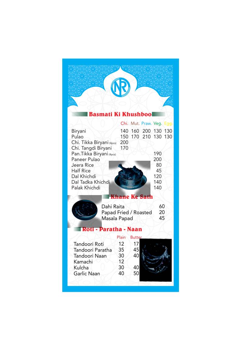 Noorani Restaurant menu