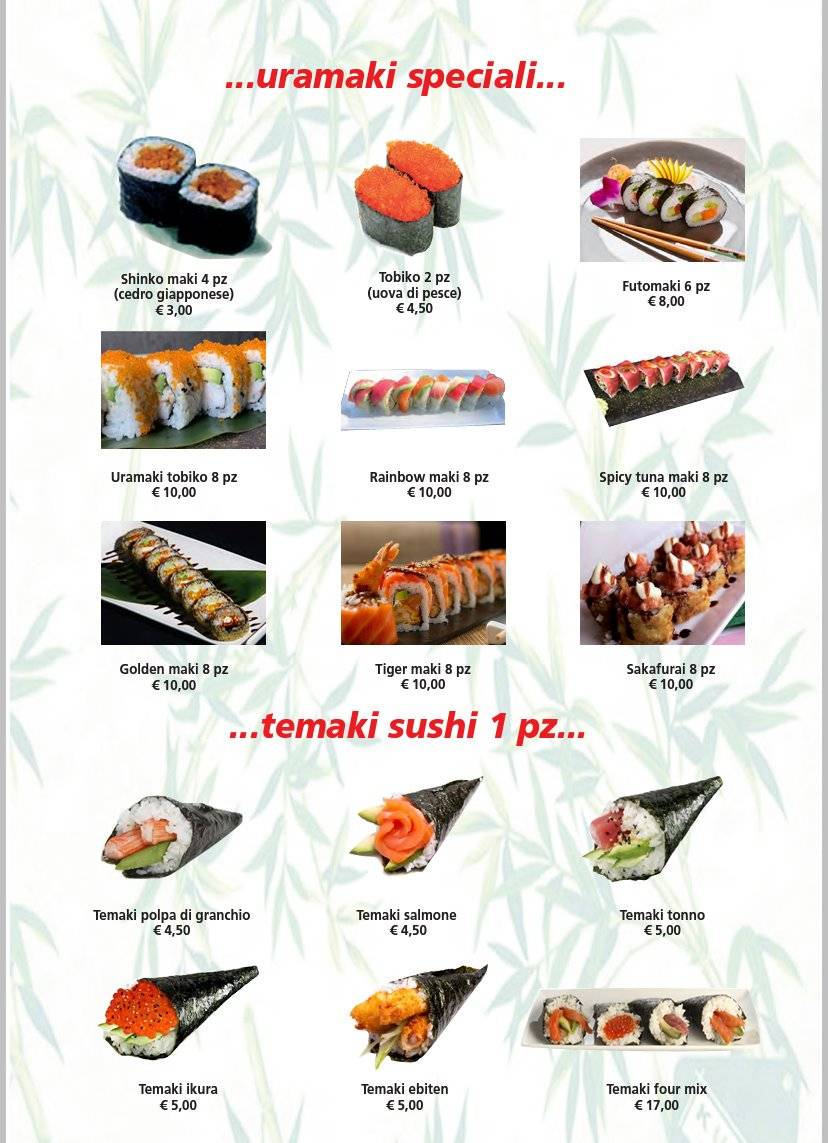 Menu di Osaka Japan Sushi 