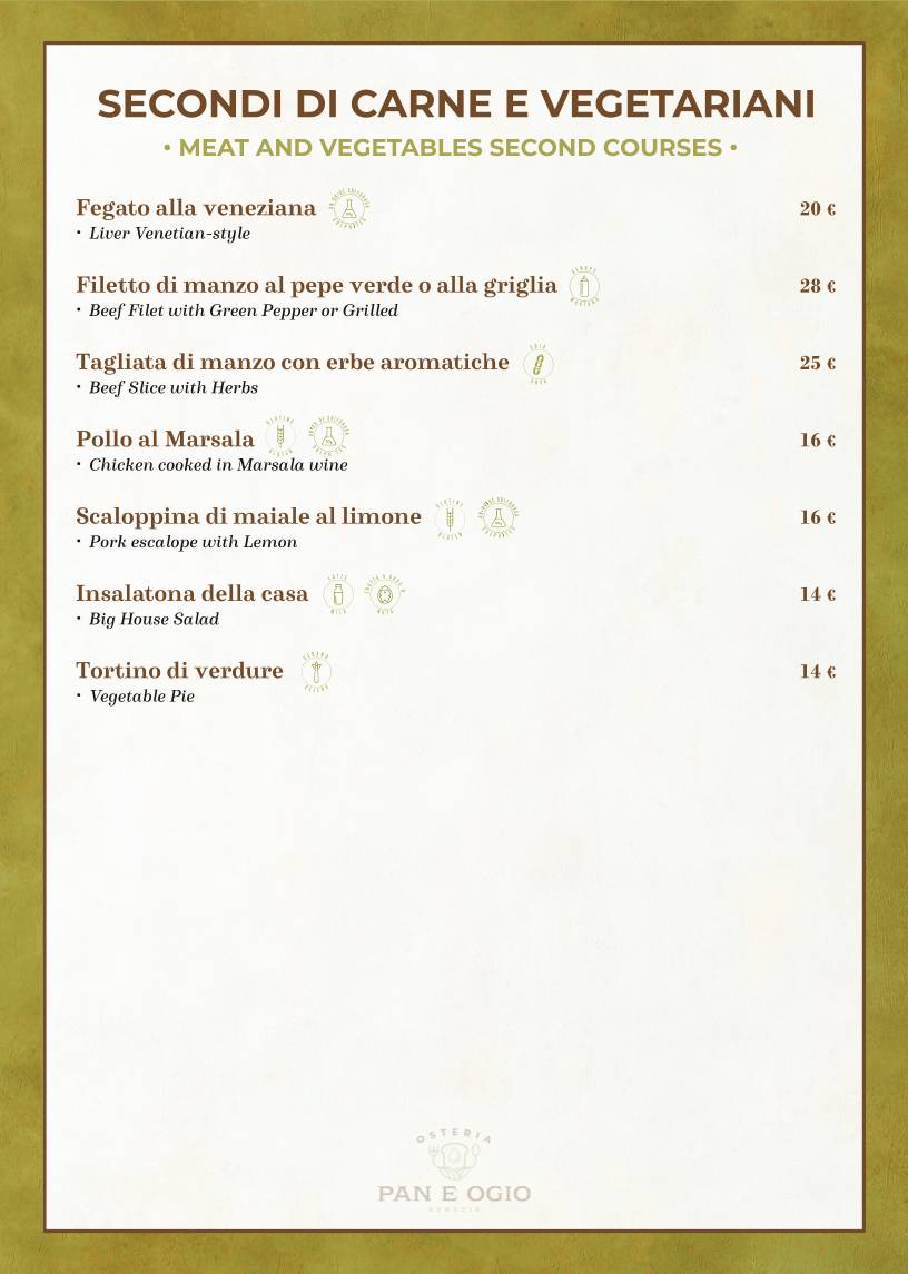 Menu di Osteria Pan e Ogio 
