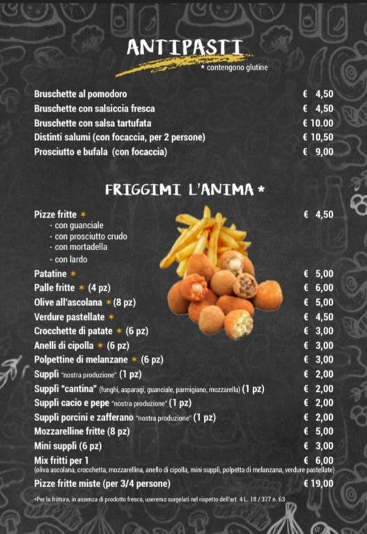 Menu di PAN PiER FOCACCIA 
