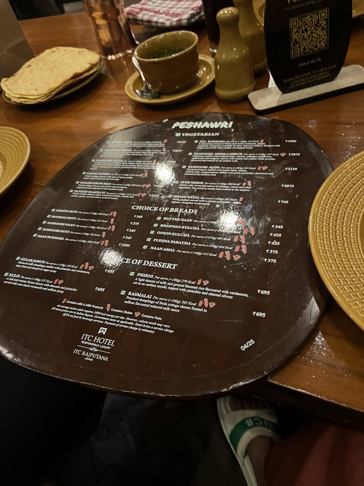 PESHAWRI menu
