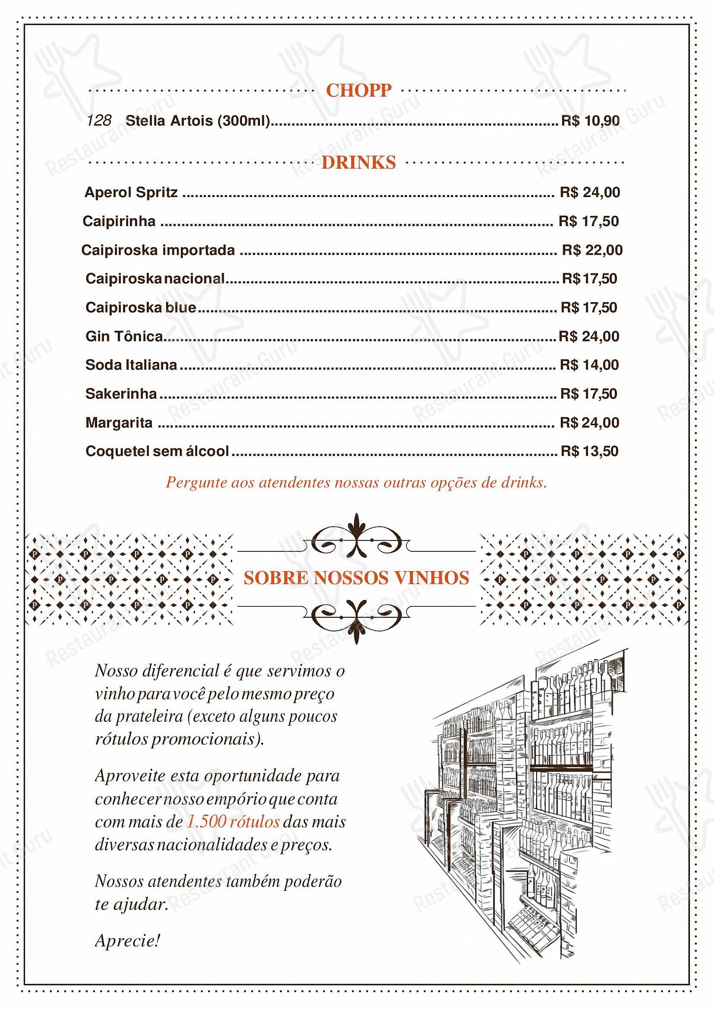 Pavanelli Loja e Restaurante em Piracicaba - Catering Menu