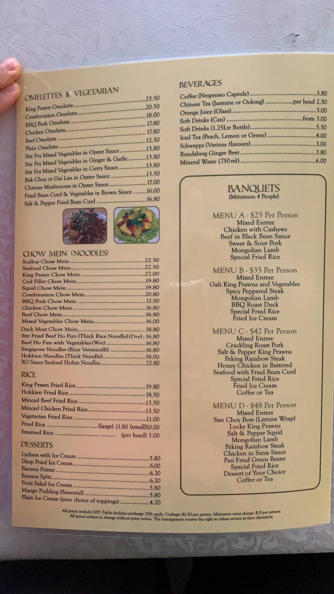 Menu at Peking Duck Chinese Restaurant, Labrador