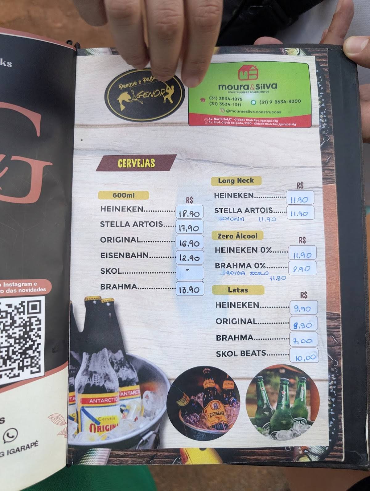 Pesque e Pague Agenor cardápio