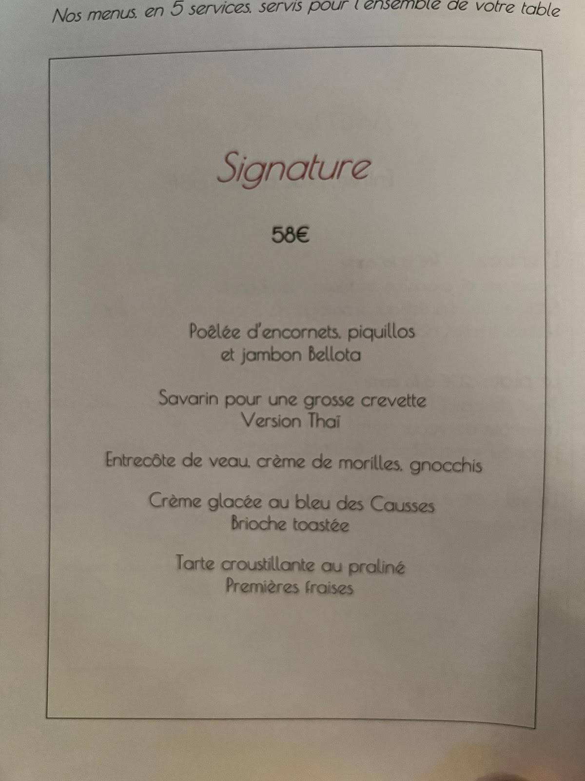 Menu de Redon Philippe