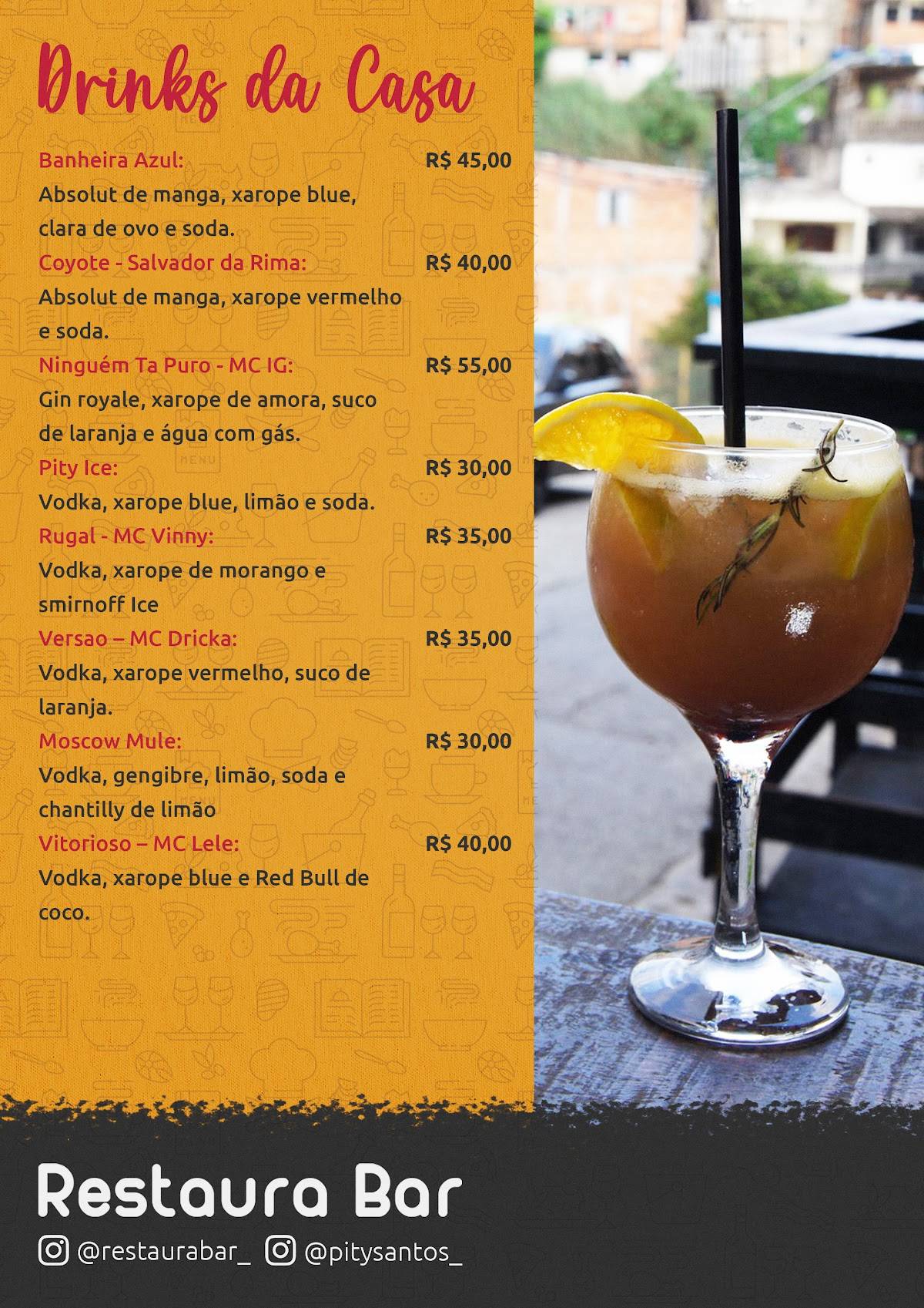 Restaura Bar - (Jardim Peri) cardápio