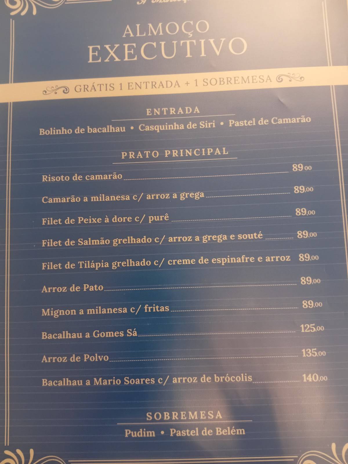 Restaurante A Marisqueira cardápio