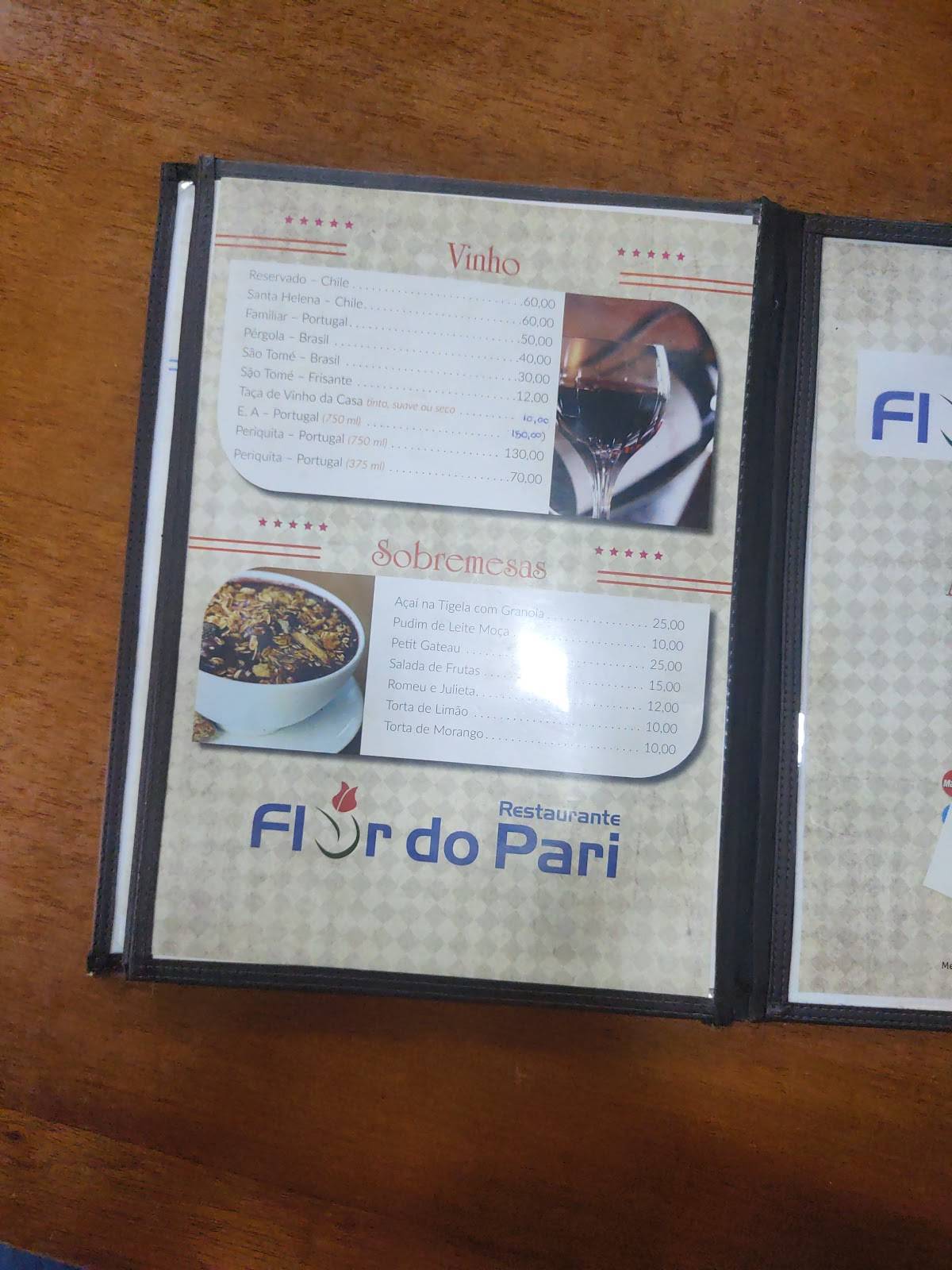 Restaurante Flor Do Pari cardápio