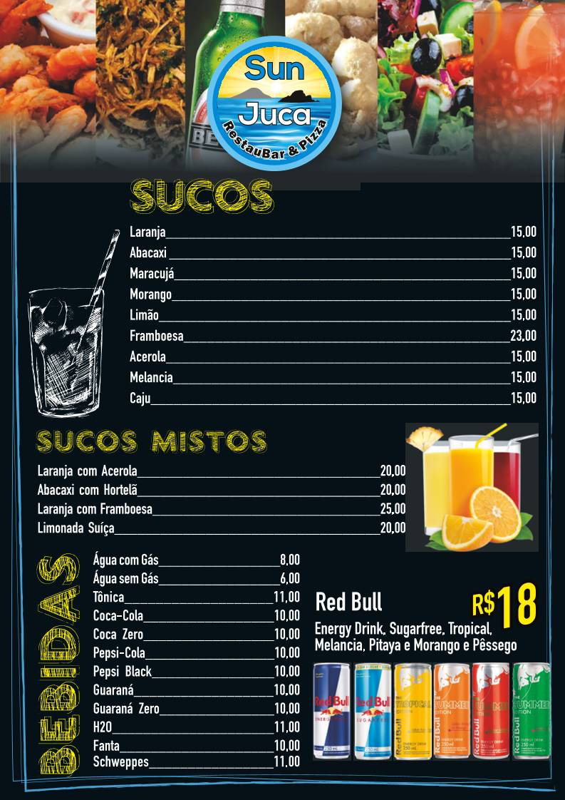 Restaurante Sun Juca cardápio