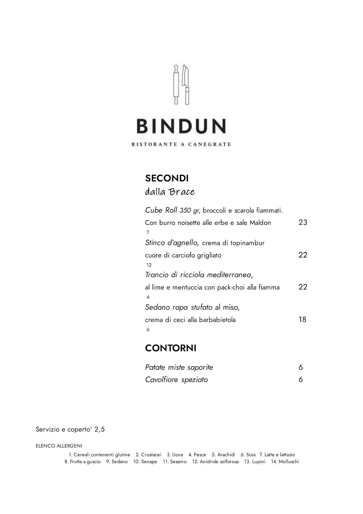 Menu di Bindun 