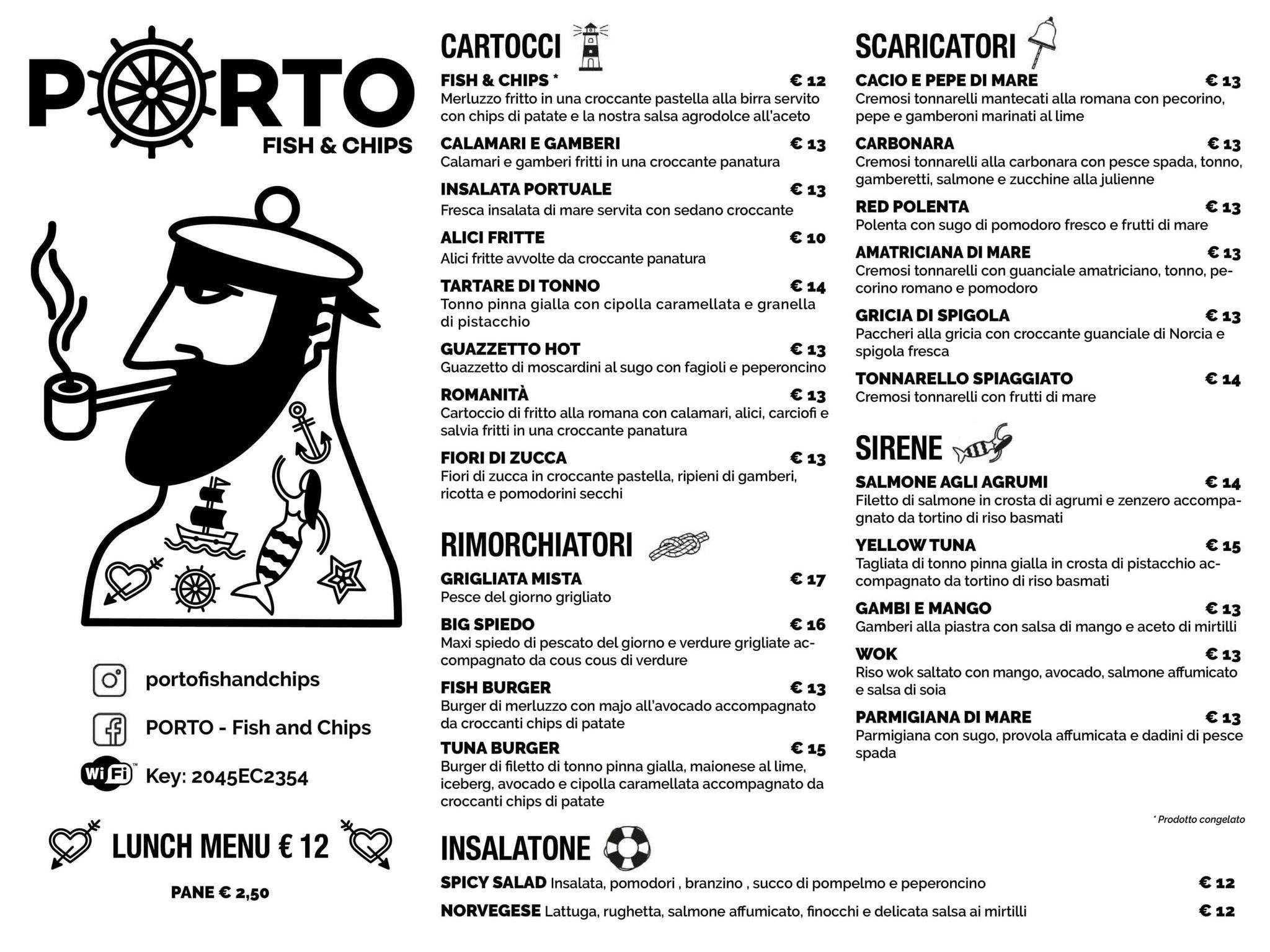 Menu de Porto