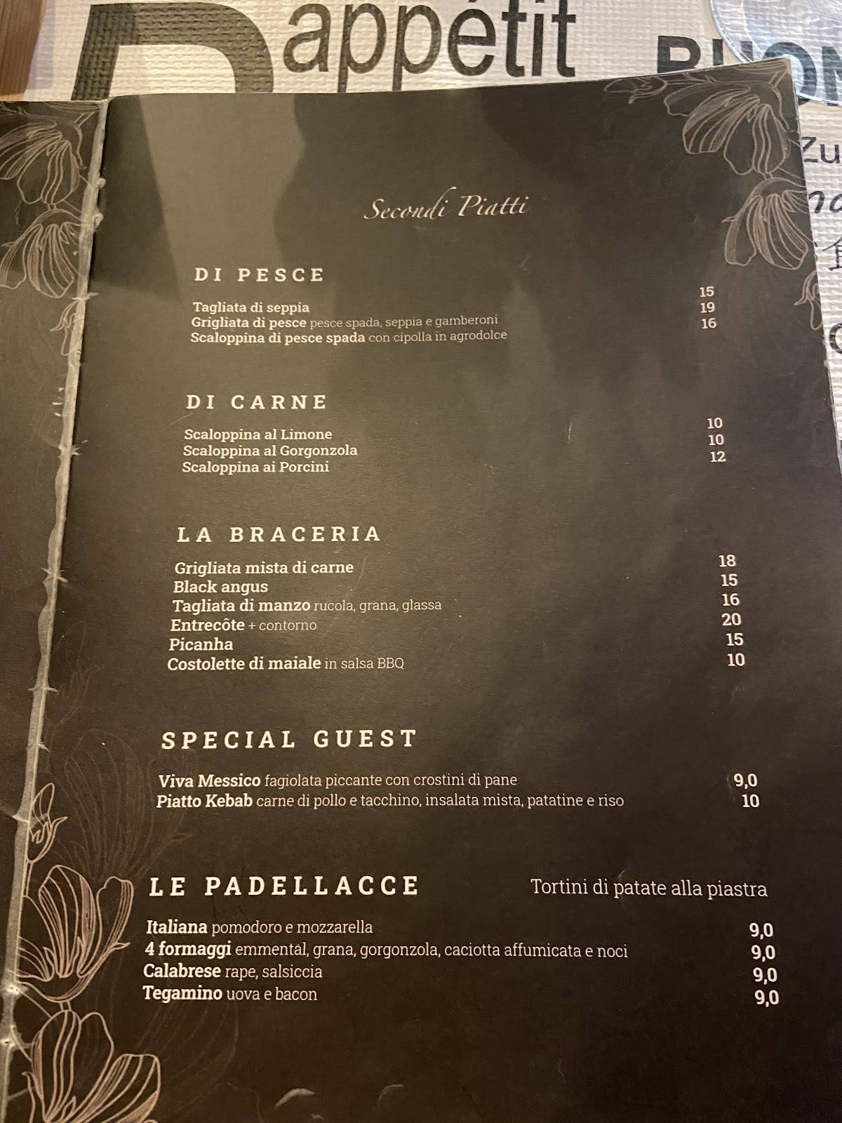 Menu di Relax Country Pub Ristorante Pizzeria 
