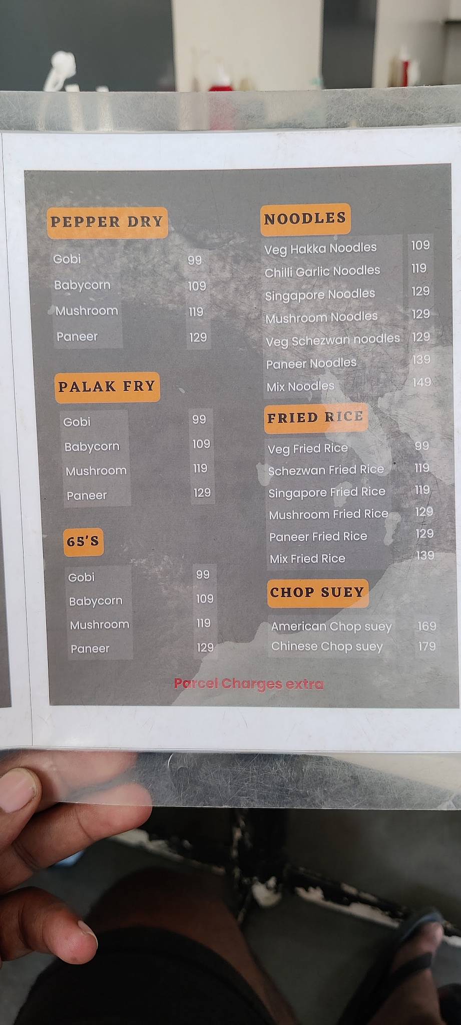 Menu at Roti Boss, Bengaluru, Bus stop