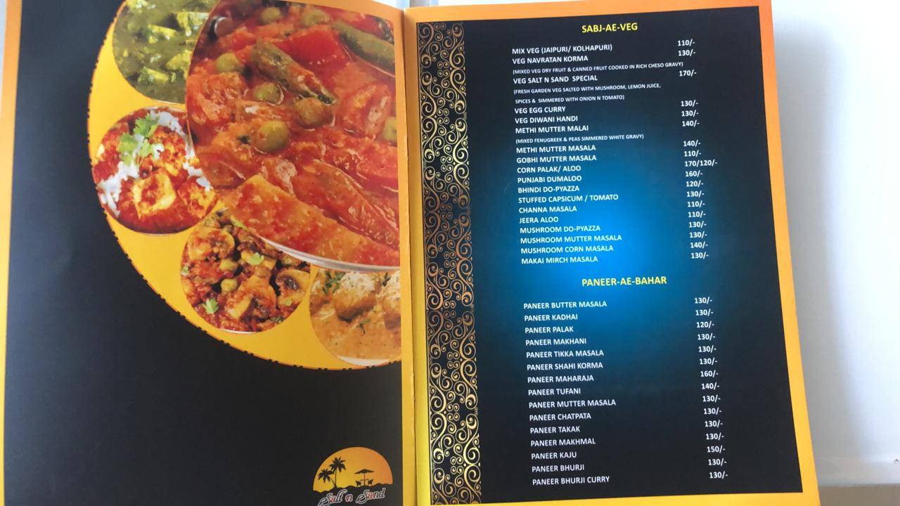 SALT N SAND menu