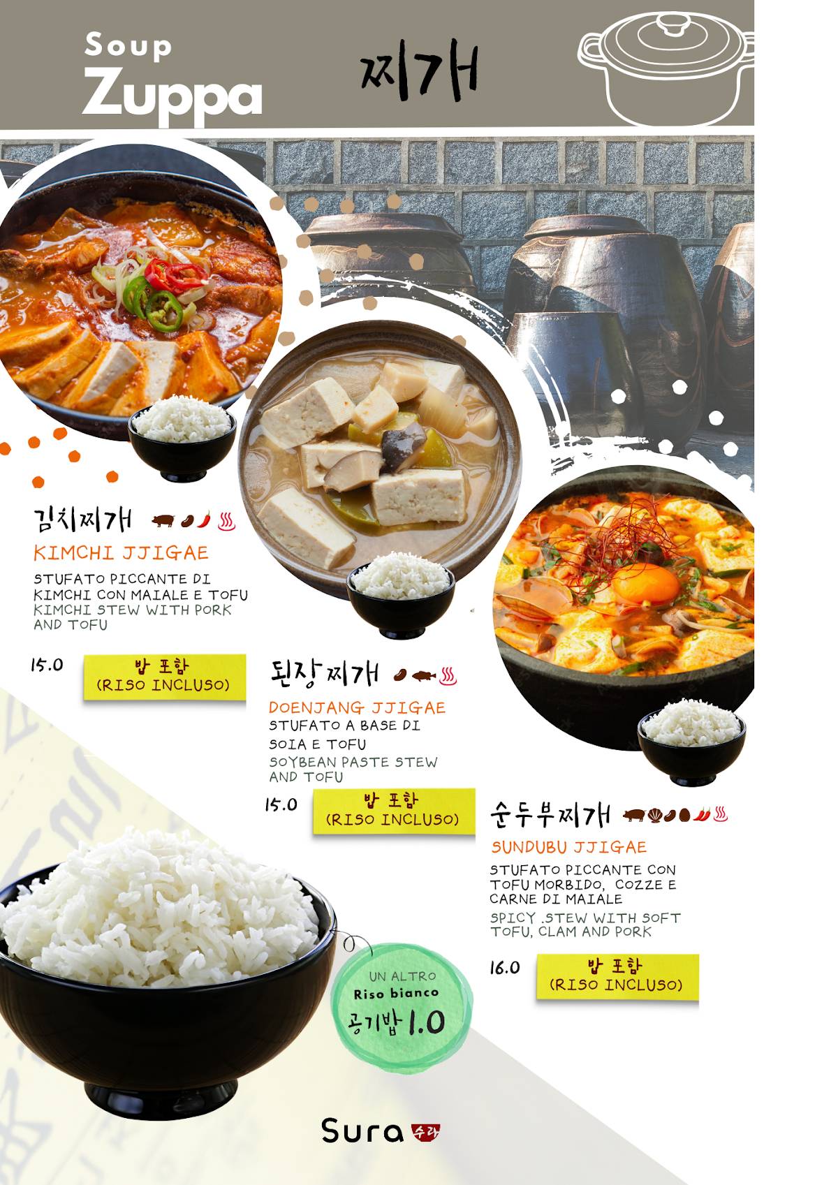 Menu di SURA RISTORANTE COREANO 