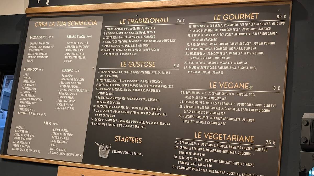 Menu di Schiaccia 