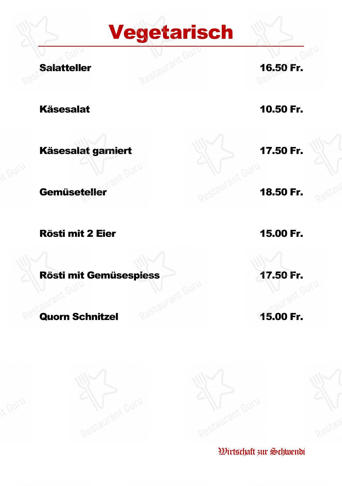 Коктейльная карта per Restaurant Schwendi ristorante