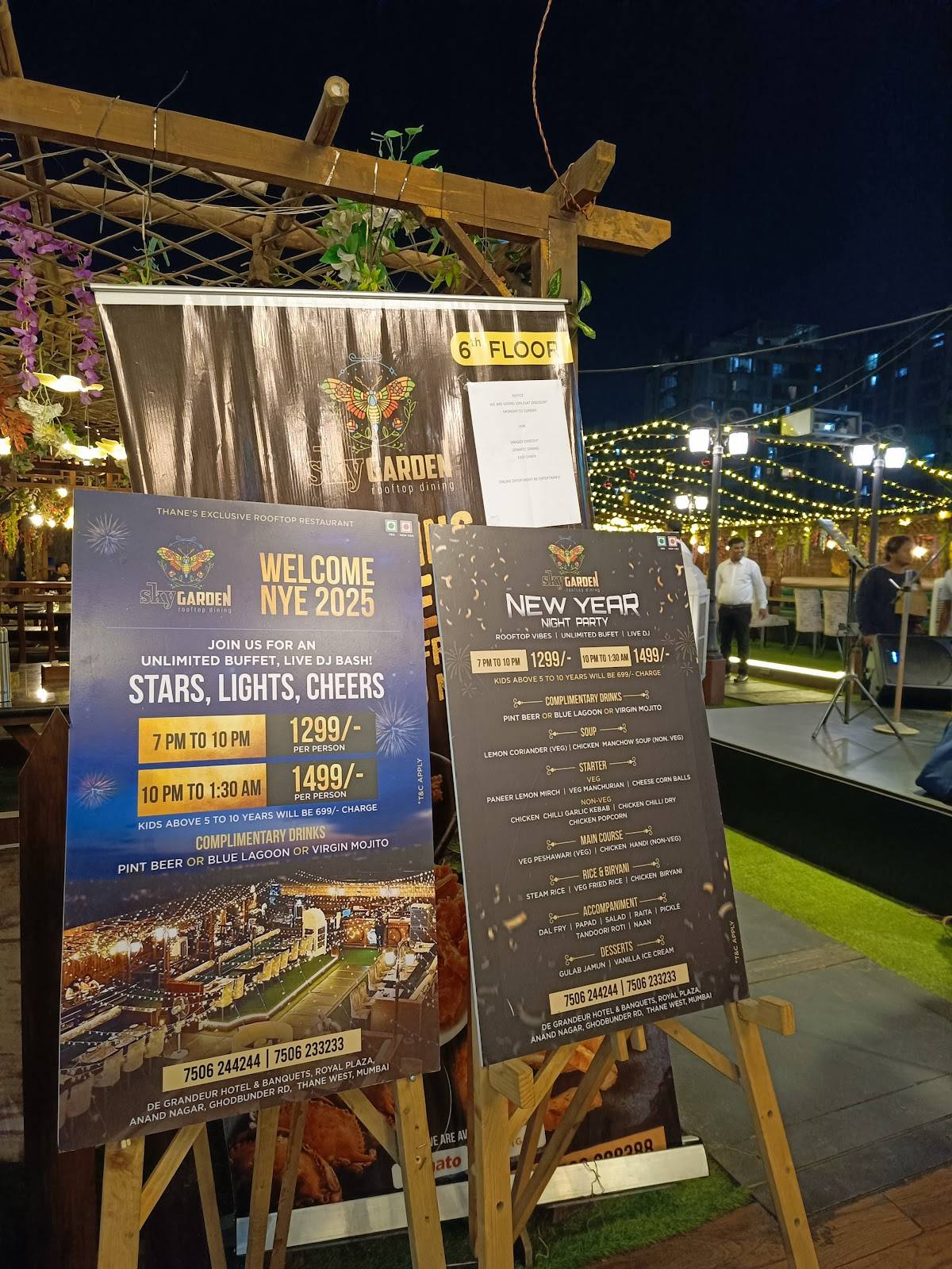 Sky Garden menu