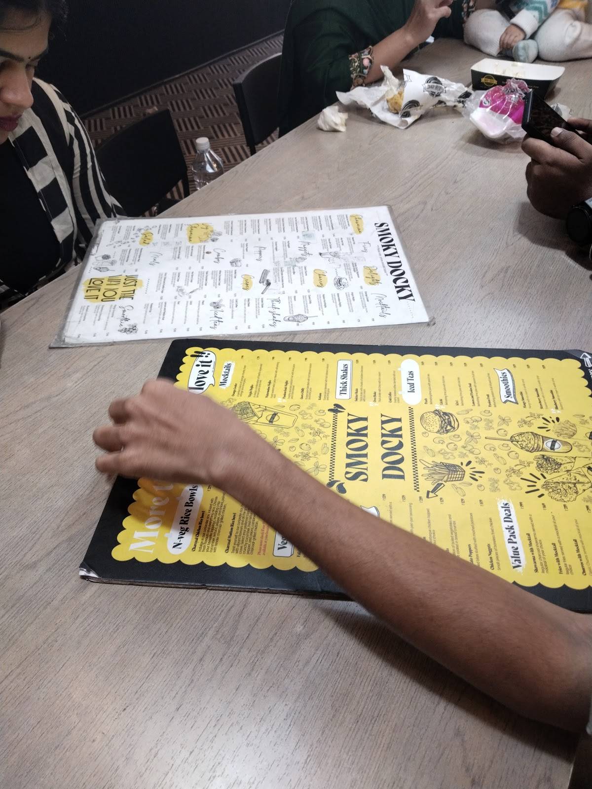 Smoky Docky kalyan Nagar menu