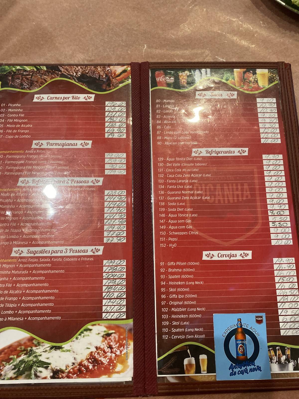Spaço da Picanha cardápio