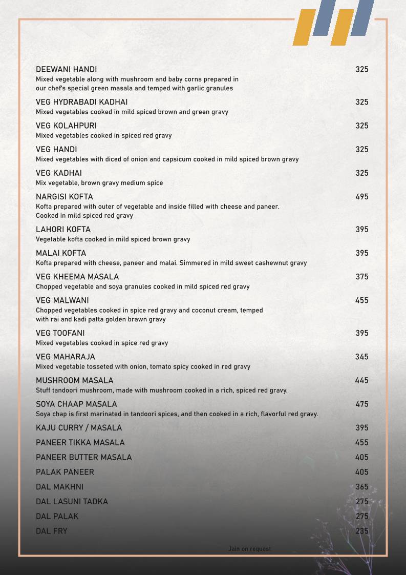 Spice Petals - a Fleet Restro & Banquet menu
