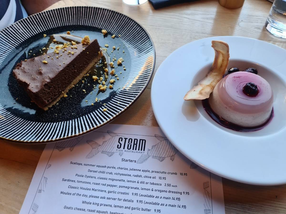 Menu at Storm Fish restaurant, Poole