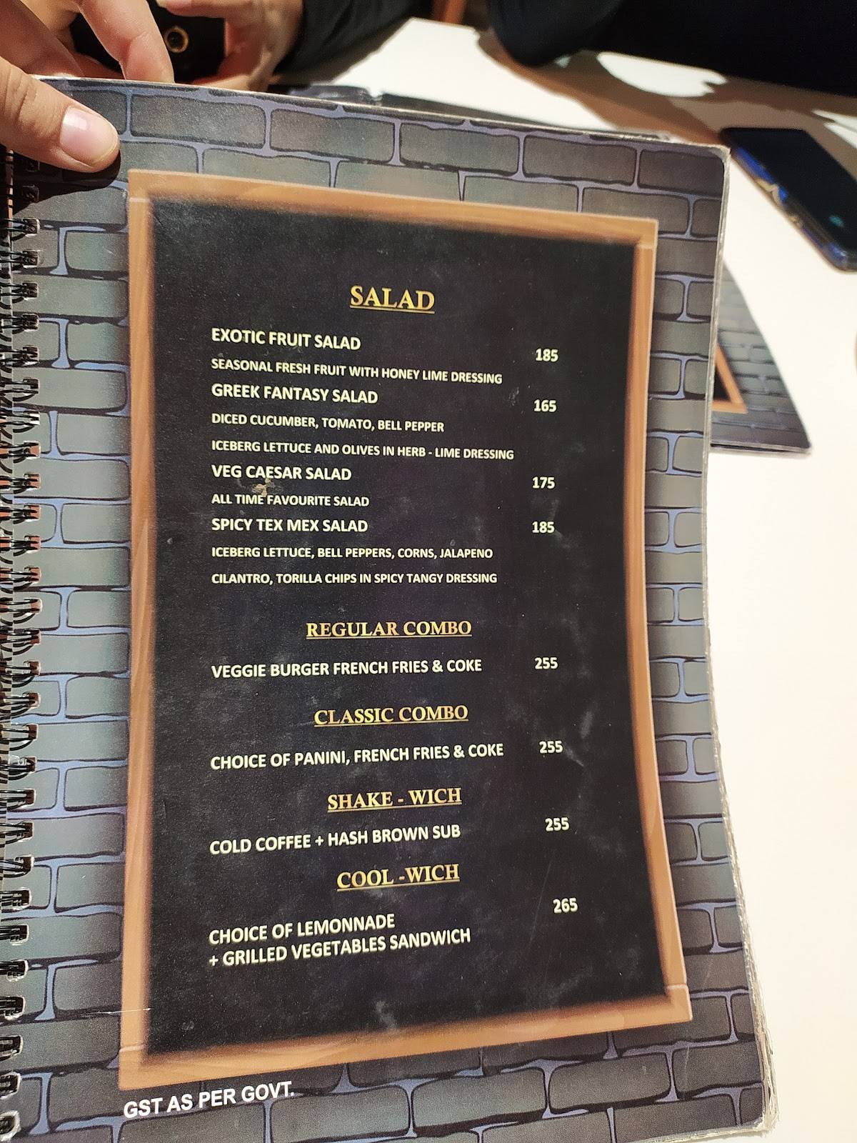 Sugar Bake India menu