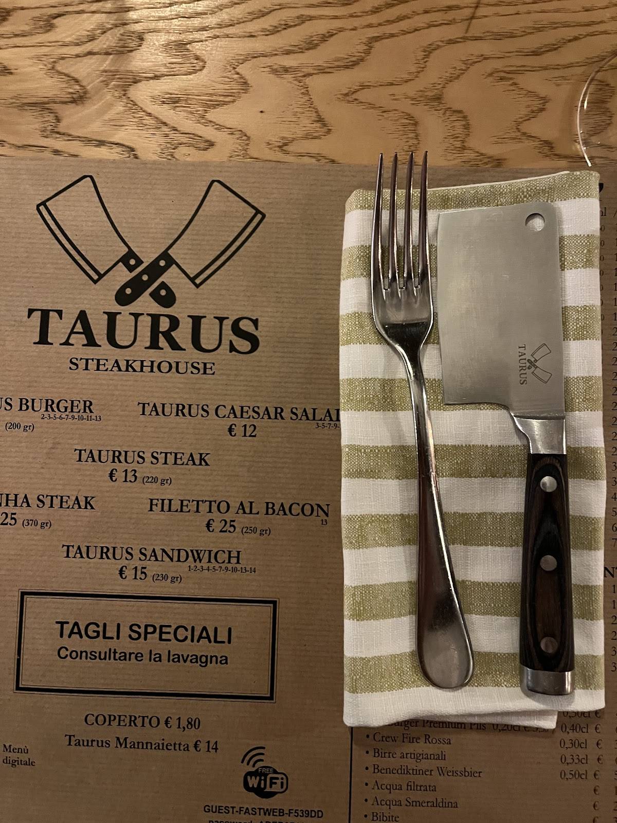 Menu di Taurusteakhouse 
