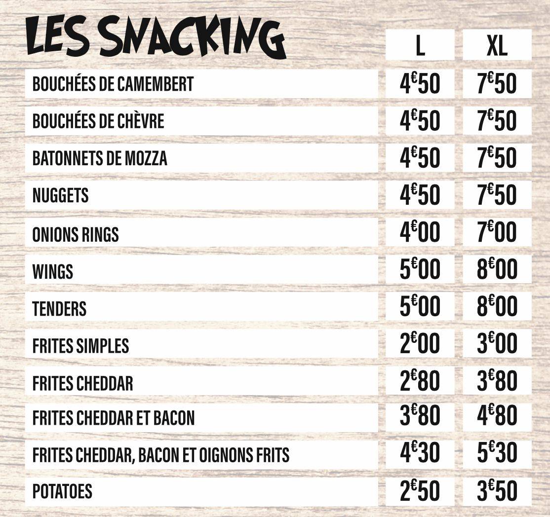 Menu de Tac'House