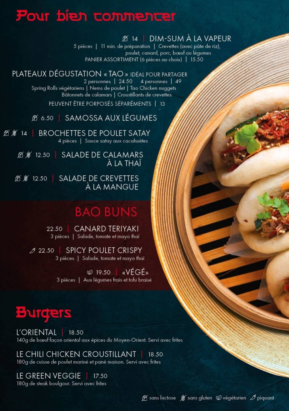 Menu di Tao Bar & Asian Restaurant 