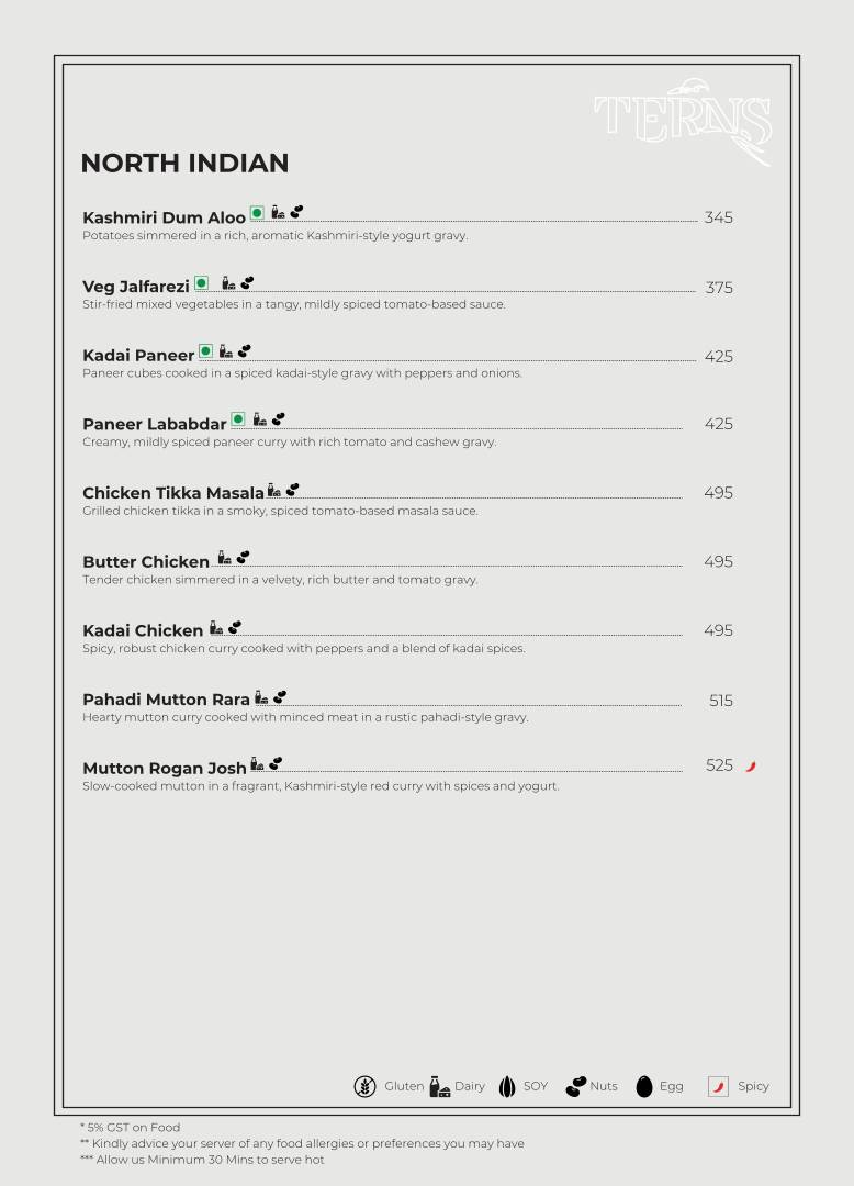 Terns menu