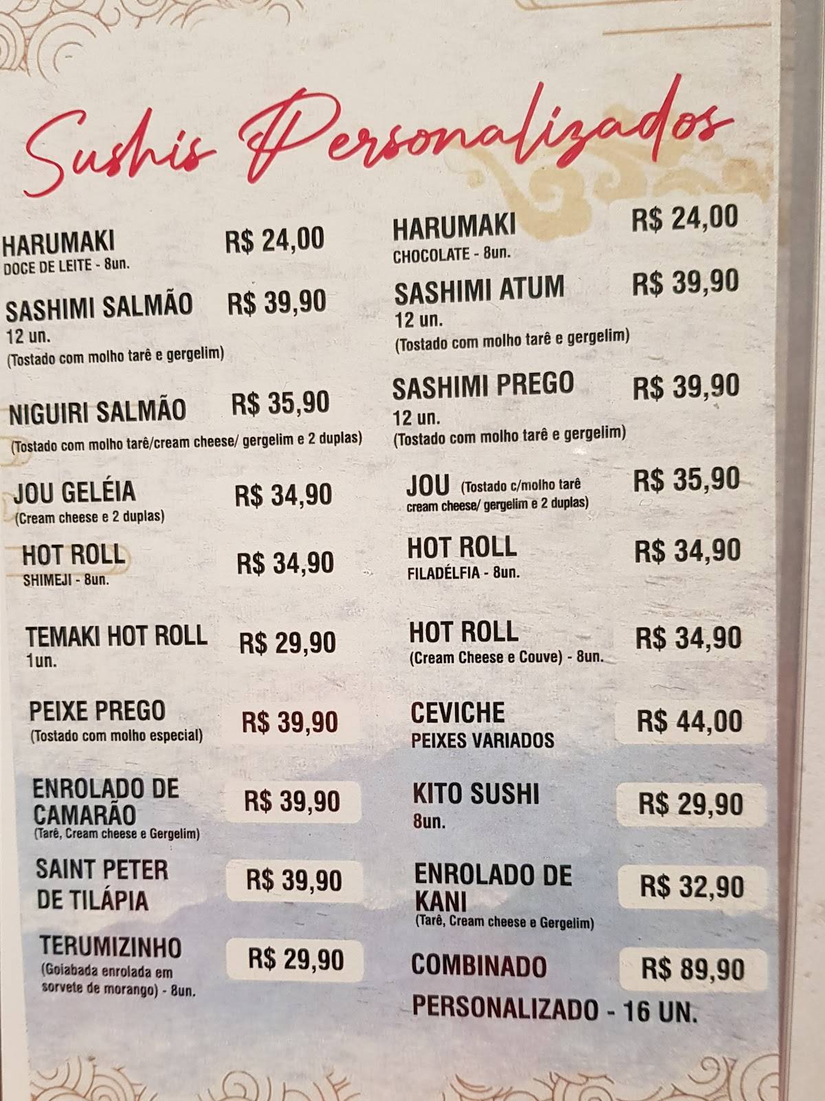 Terumi Sushi Ribeirão Pires cardápio