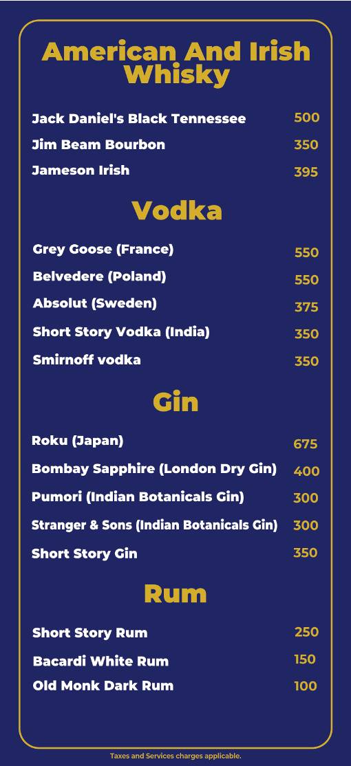 The Bell Tower Hotel & Restaurant menu